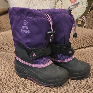 Kamik Kids' Purple and Black Snow Boots
